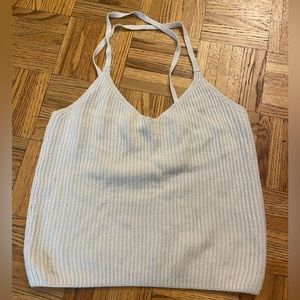 Garage white knit tank top size S